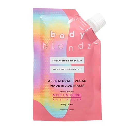 Bodyblendz-Bodyblendz Sugar Coco Cream Shimmer Scrub - Face & Body